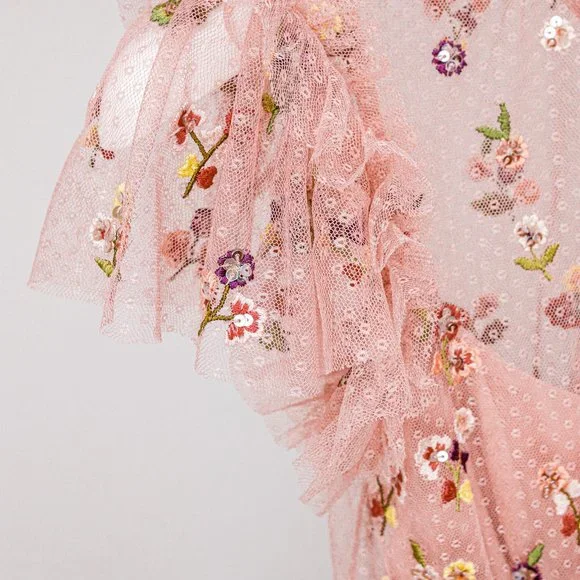 Needle & Thread Pink Floral Maxi Dress - Picture 6 of 10